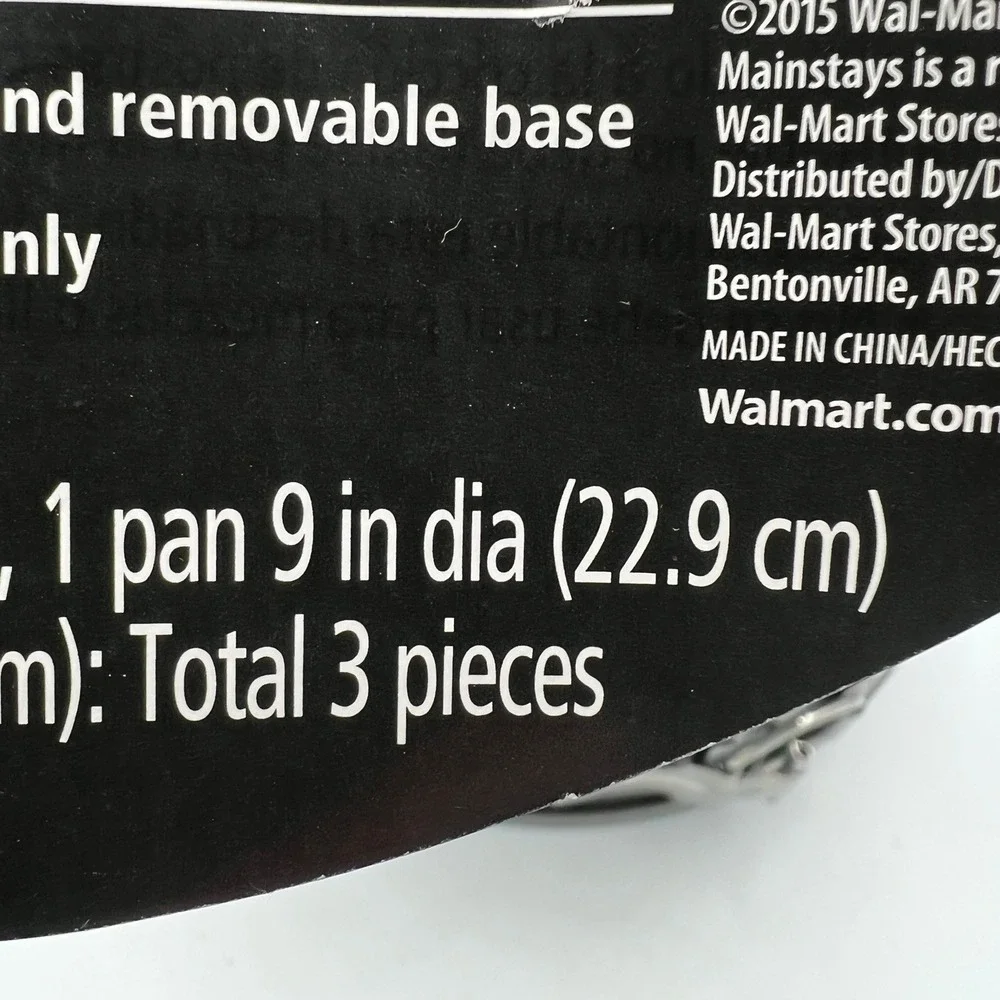 Mainstays Springform Pan Set 2 Piece 9in 10in Gray Brand New Non-Stick Bakeware